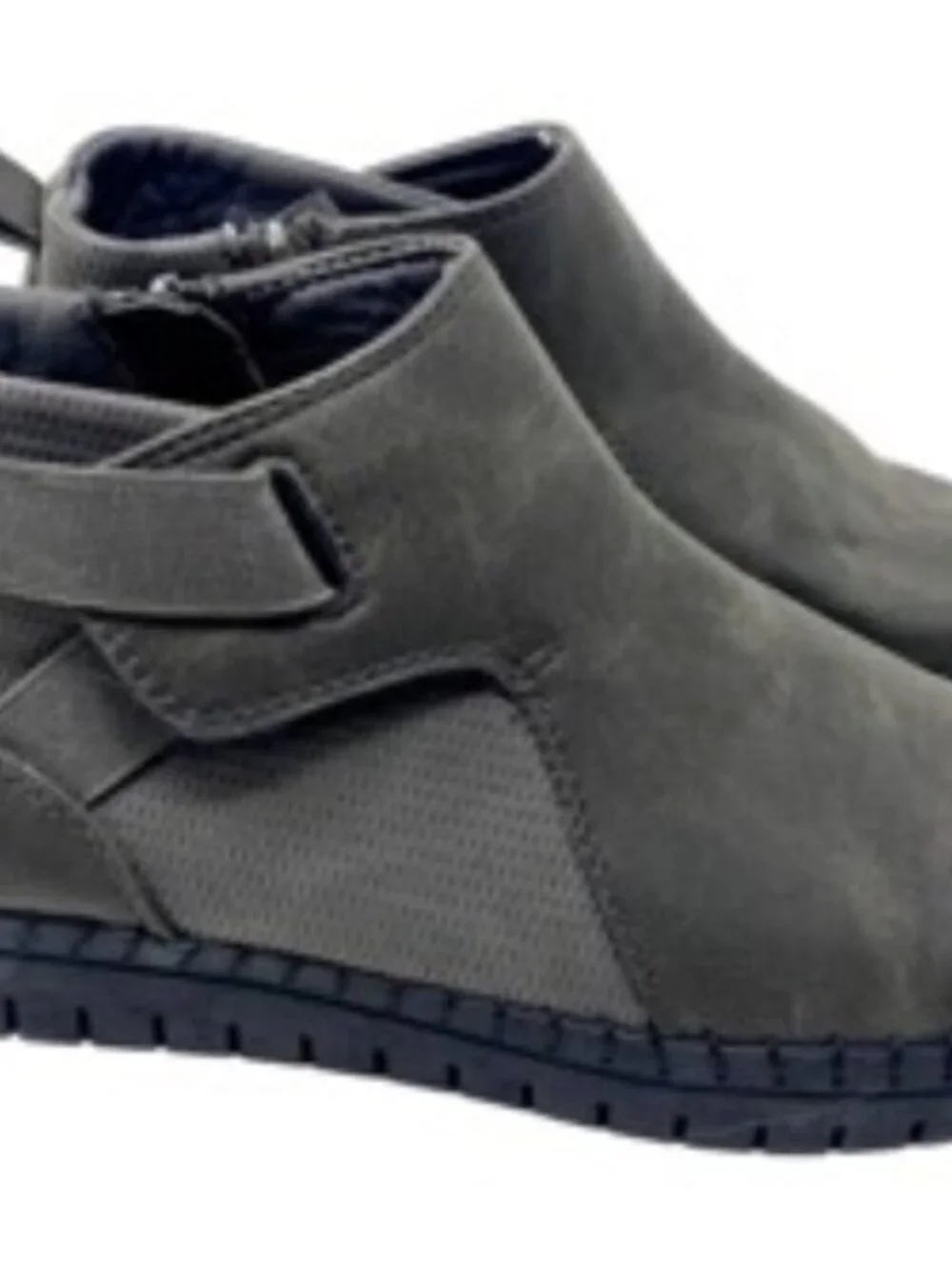 Easy Street Women's Julienne Ankle Bootie Gray/Black Size 6W Wide